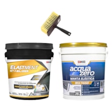 Kit Estabilizador de Superfícies Stabilizer 25KG + Acqua Zero 20KG Branco + Broxa 18x7,6cm Roma