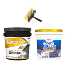 Kit Estabilizador de Superfícies Stabilizer 5KG + Acqua Zero 4KG Branco + Broxa 18x7,6cm Roma