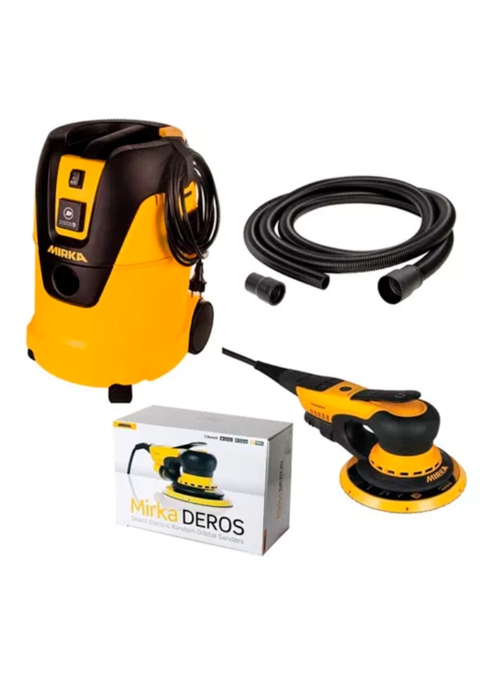 Kit Ferramenta Mirka - Lixadeira Elétrica Roto Orbital + Aspirador de Pó + Mangueira c/ Conector