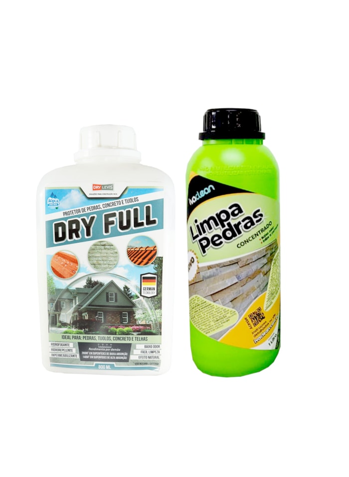 Kit Limpa Pedra 1L + Hidrofugante Dry Full 800ML
