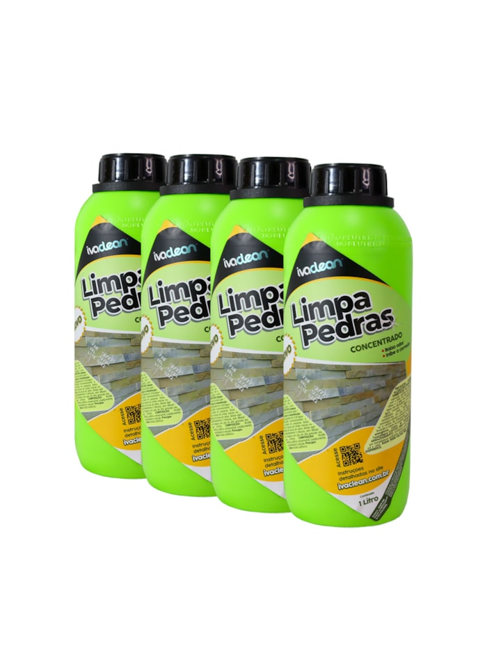 Kit Limpa Pedras Biodegradável Ivaclean 1L - 4 unidades
