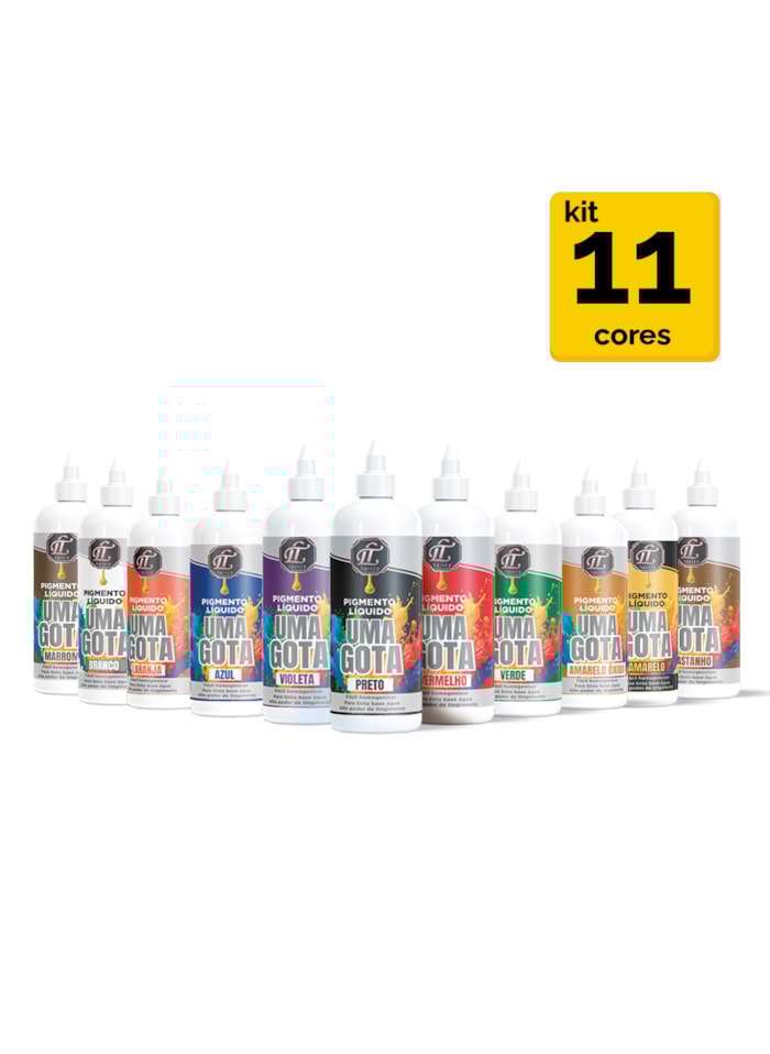 Kit LT Shine Pigmento Uma Gota 50ML - 11 Cores