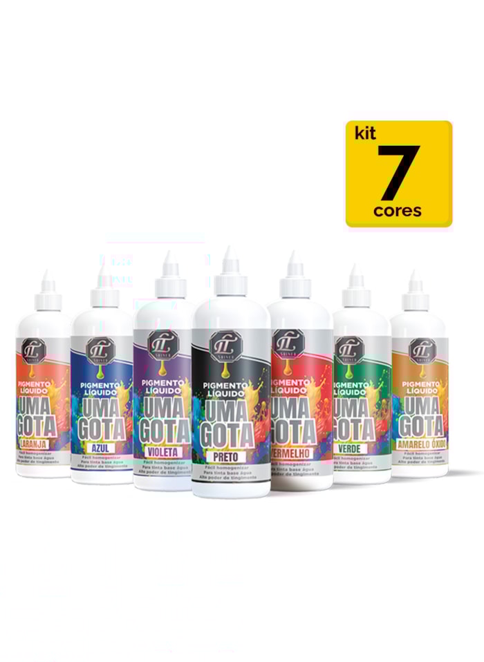 Kit LT Shine Pigmento Uma Gota 50ML - 7 Cores