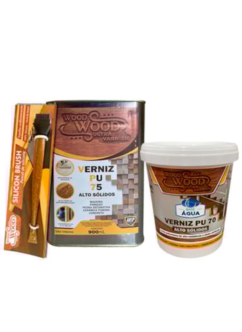 Kit Madeira 3 - Verniz PU 75 900ML + Verniz PU 70 900ML