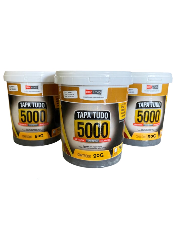 Kit Massa Tapa Tudo 5000 90G - 3 unidades
