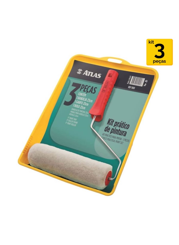 Kit Pintura Pratico Atlas - 3 Peças