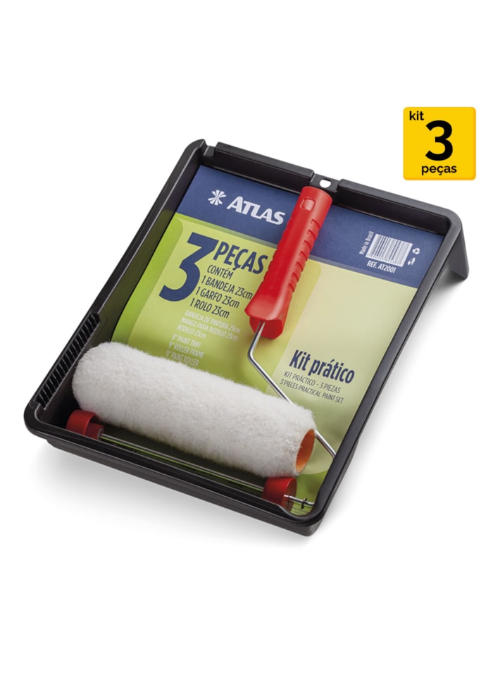 Kit Pintura Prático Multiuso Atlas - 3 Peças