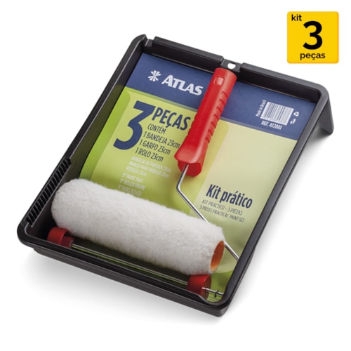 KIT Pintura Prático Multiuso Atlas - 3 Peças