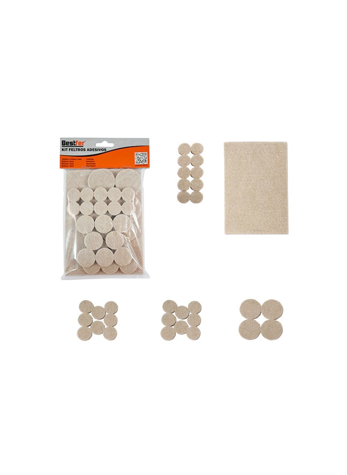 Kit Protetor de Feltro Adesivo 31 Peças Bestfer