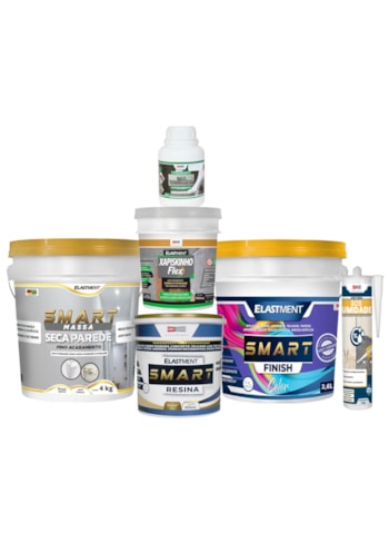 Kit Tratamento de Umidade Ascendente c/ Massa Fina Seca Parede - 4m²