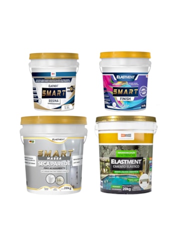 Kit Tratamento de Umidade para Pressão Negativa c/ Cimento Elástico - 20m²