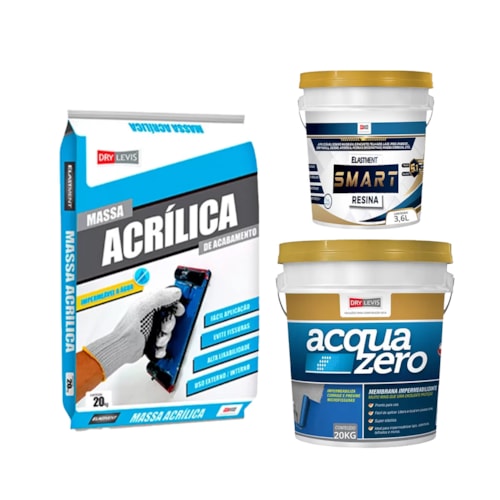 KIT Tratamento de Umidade para Pressão Positiva c/ Manta Elástica Acqua Zero - 20m²