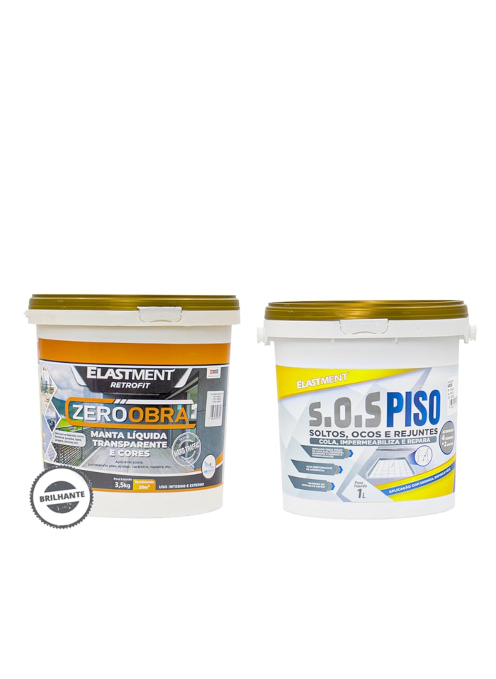 Kit Verniz Manta Líquida Zero Obra 3,5KG Brilhante + SOS Piso 1KG