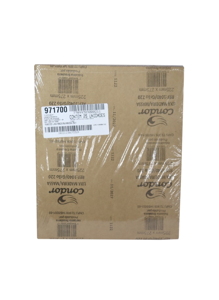 Lixa para Madeira e Massa Condor - Grão 220