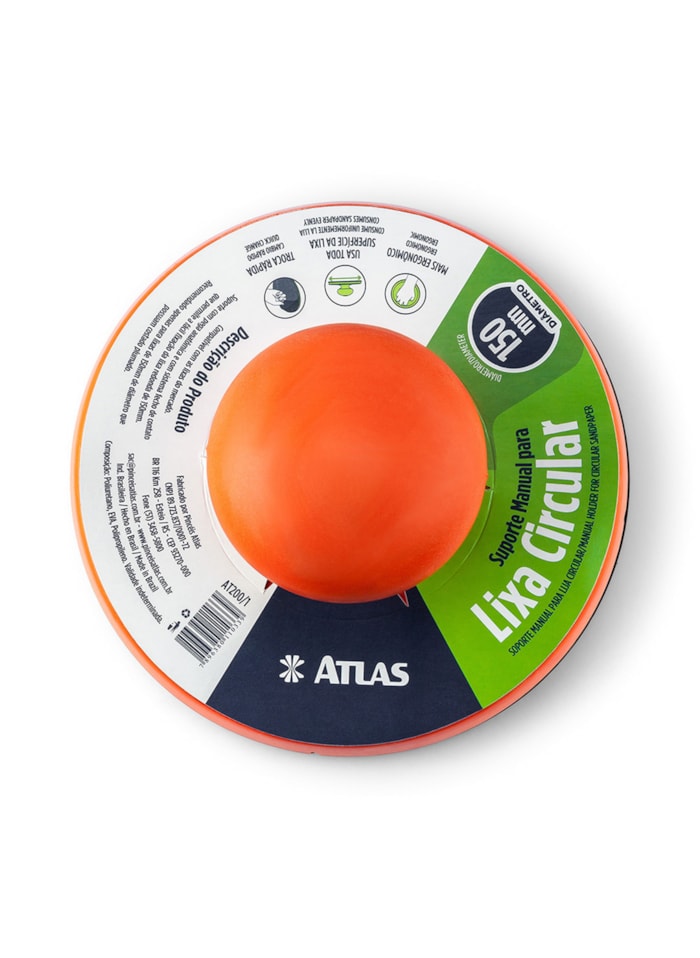 Lixador Manual P/ Disco Abrasivo 150mm Atlas AT/200/1