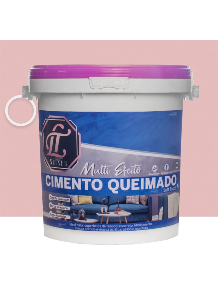 LT Shine Cimento Queimado Multi Efeito 5KG Quartzo Rosa
