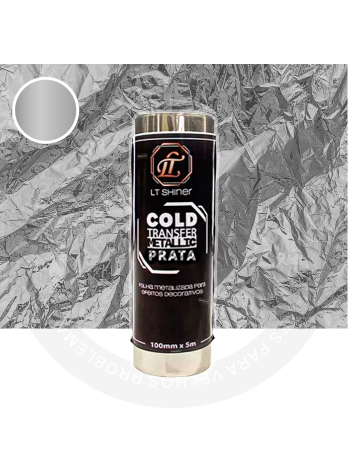 LT Shine Cold Transfer Metallic - Folha de Transferência 10cmx5m Prata