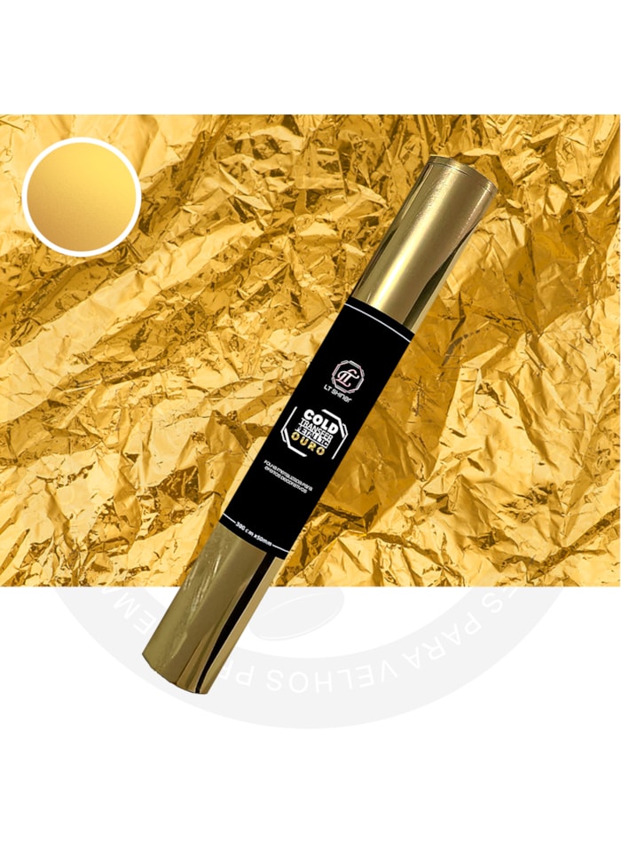 LT Shine Cold Transfer Metallic - Folha de Transferência 30cmx5m Ouro