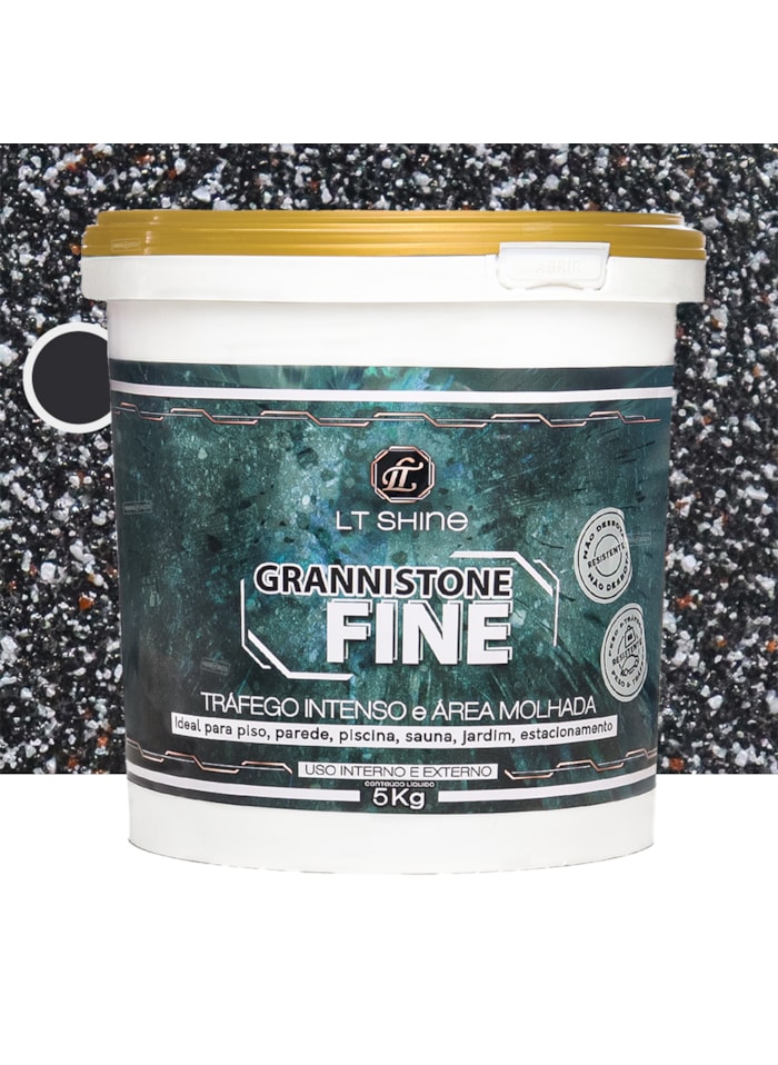 LT Shine Grannistone Fine, 5KG Carvão - Trafego Intenso e Área Molhada