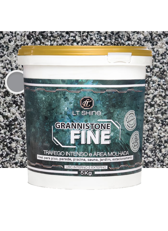 LT Shine Grannistone Fine, 5KG Garoa - Trafego Intenso e Área Molhada