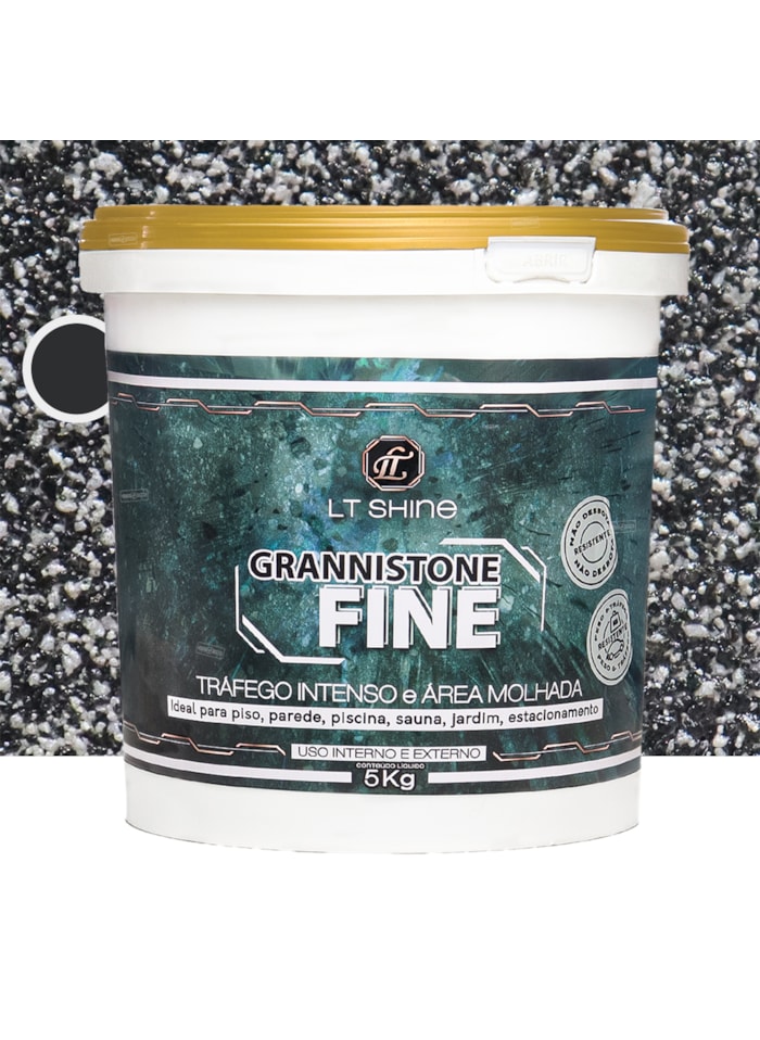 LT Shine Grannistone Fine, 5KG Granito - Trafego Intenso e Área Molhada