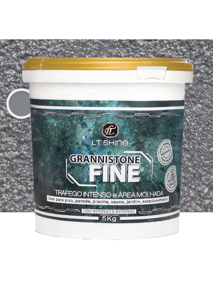 LT Shine Grannistone Fine, 5KG Luna - Trafego Intenso e Área Molhada