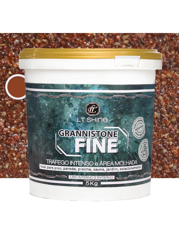 LT Shine Grannistone Fine, 5KG Terracota - Trafego Intenso e Área Molhada