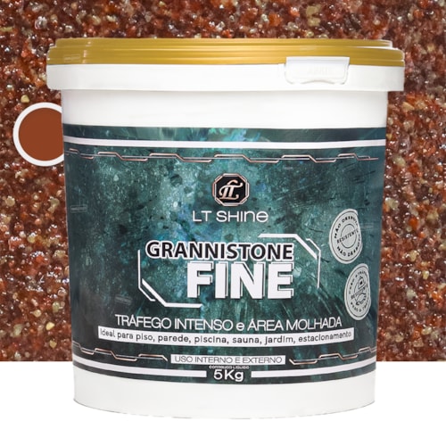 LT Shine Grannistone Fine P/ Trafego Intenso e Área Molhada 5KG Terracota