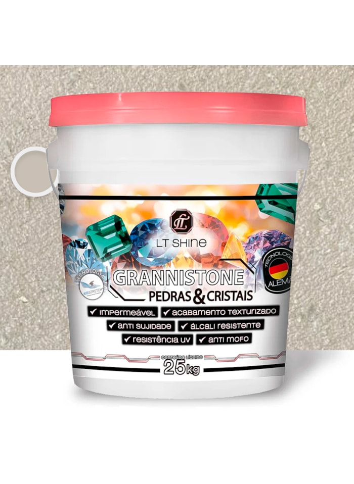 LT Shine Grannistone Pedras e Cristais, 25KG Cristal - Interno e Externo, Anti Sujidade