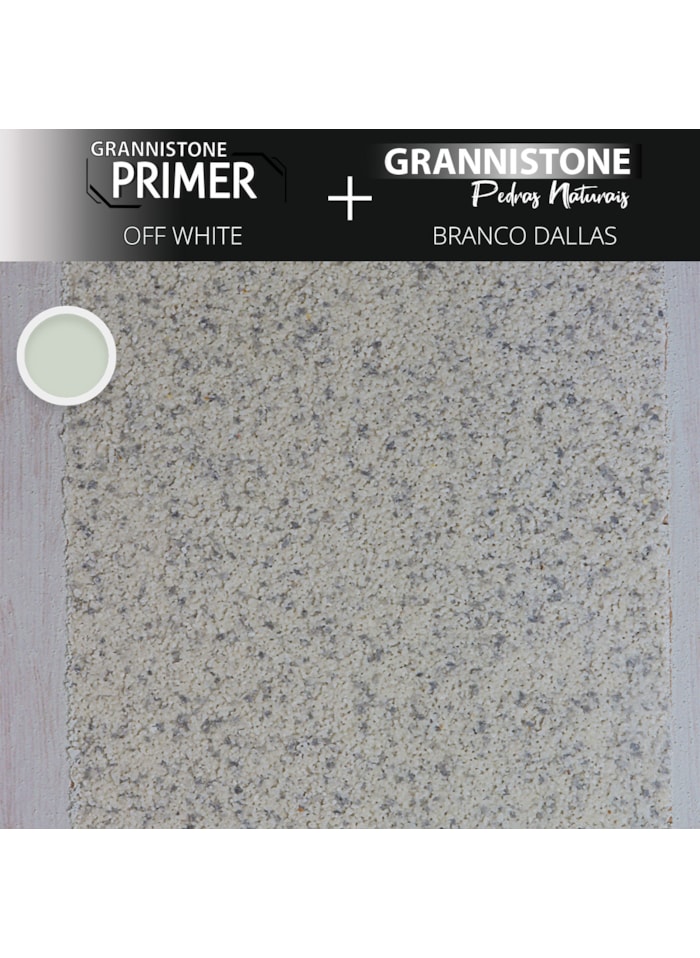 LT Shine Grannistone Pedras Naturais, 25KG Branco Dallas - Interno e Externo, Pronto para Uso