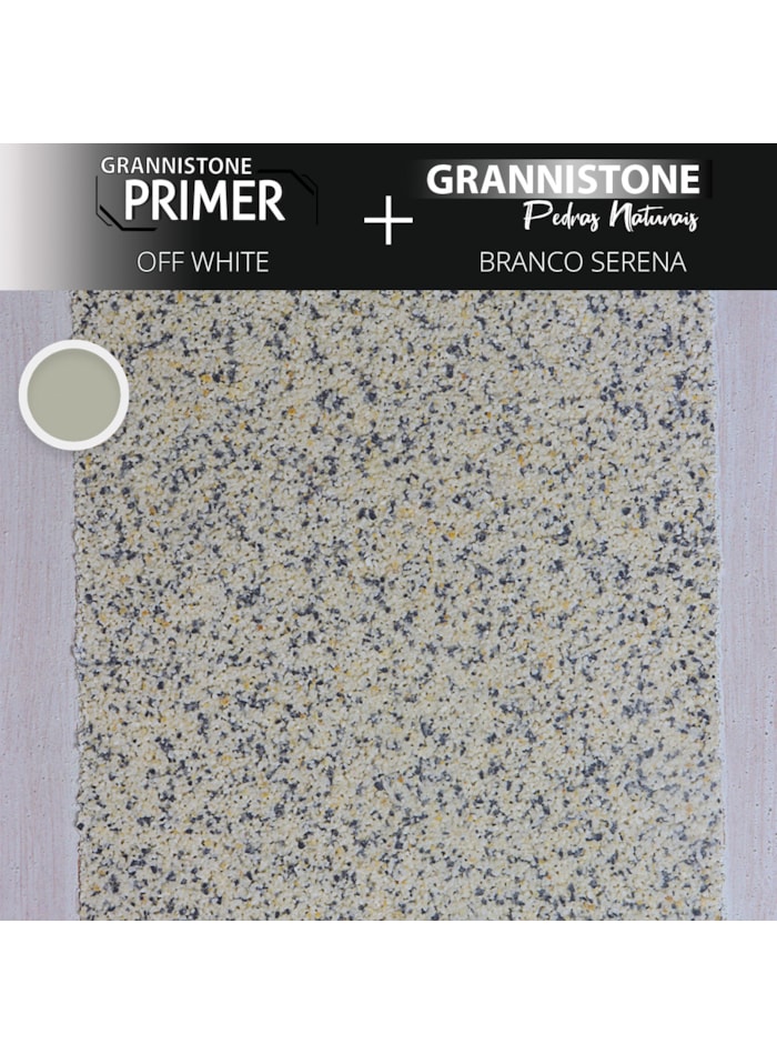 LT Shine Grannistone Pedras Naturais, 25KG Branco Serena - Interno e Externo, Pronto para Uso