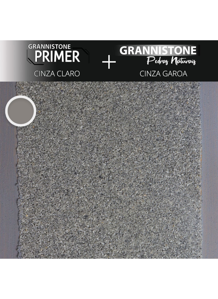 LT Shine Grannistone Pedras Naturais, 25KG Cinza Garoa - Interno e Externo, Pronto para Uso