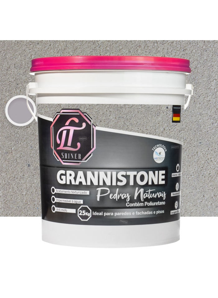 LT Shine Grannistone Pedras Naturais, 25KG Off White - Interno e Externo, Pronto para Uso