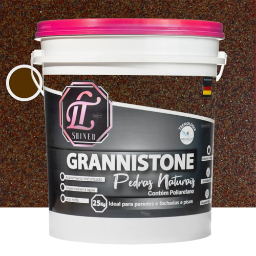 LT Shine Grannistone Pedras Naturais 25KG Vermelho Brasília