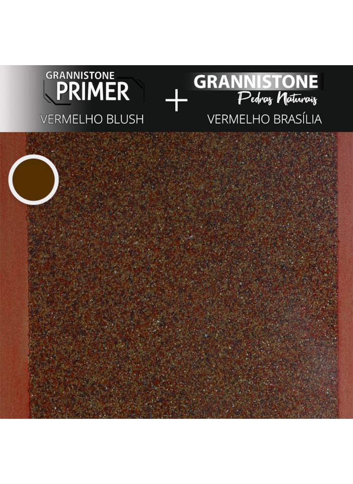 LT Shine Grannistone Pedras Naturais, 25KG Vermelho Brasília - Interno e Externo, Pronto para Uso