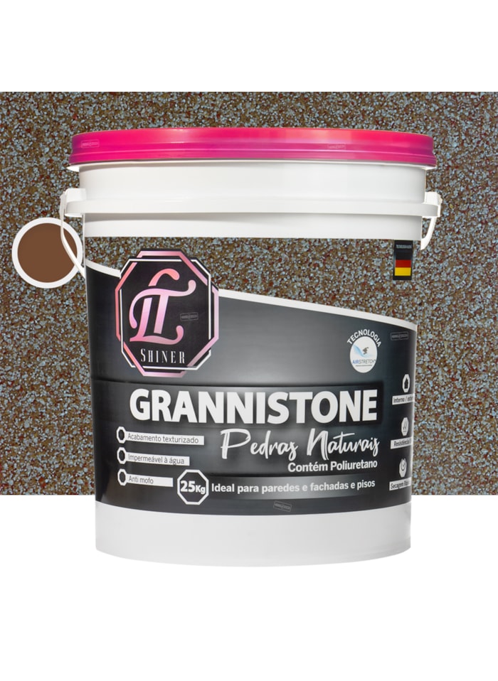 LT Shine Grannistone Pedras Naturais, 25KG Vermelho Falésias - Interno e Externo, Pronto para Uso