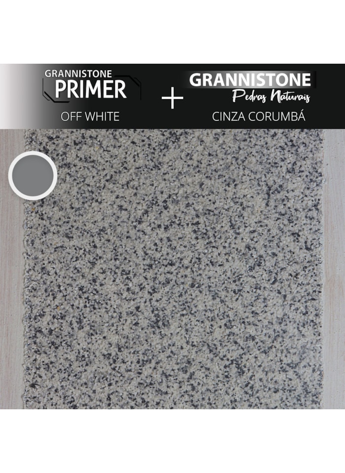 LT Shine Grannistone Pedras Naturais, 5KG Cinza Corumbá - Impermeavel à Água, Antimofo