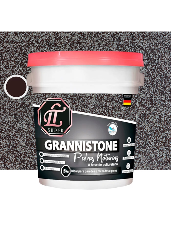 LT Shine Grannistone Pedras Naturais, 5KG Marrom Imperial - Impermeavel à Água, Antimofo