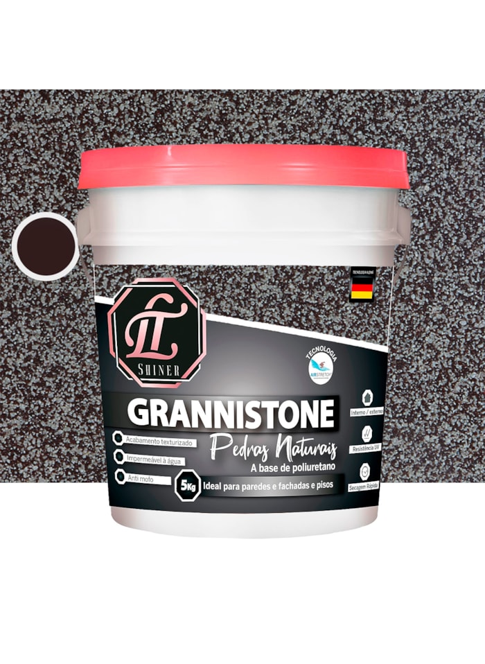 LT Shine Grannistone Pedras Naturais, 5KG Marrom Imperial - Impermeavel à Água, Antimofo