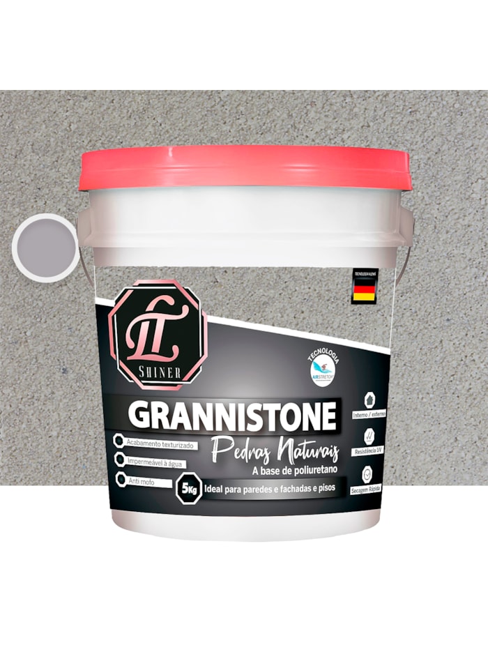 LT Shine Grannistone Pedras Naturais, 5KG Off White - Impermeavel à Água, Antimofo