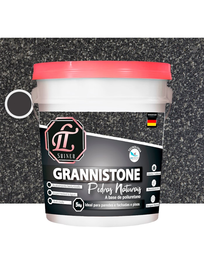 LT Shine Grannistone Pedras Naturais, 5KG São Paulo - Impermeavel à Água, Antimofo