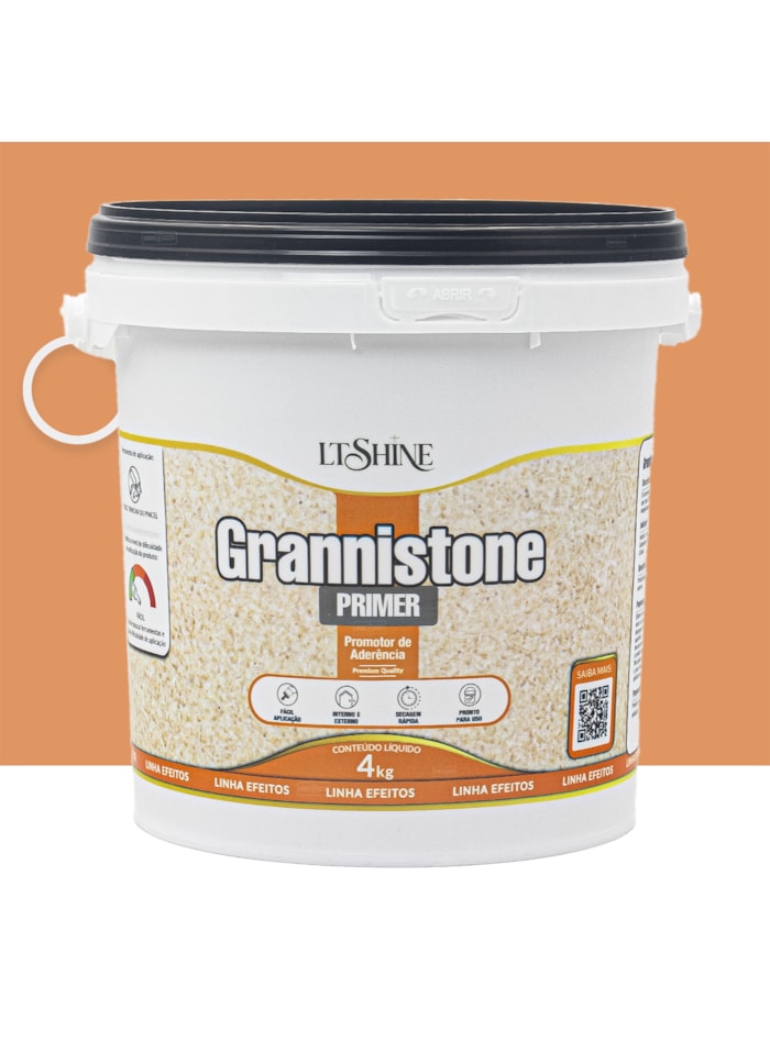 LT Shine Grannistone Primer Promotor de Aderência, 4KG Citrino - Pronto para Uso, Fácil Aplicação