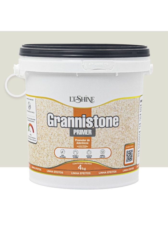 LT Shine Grannistone Primer Promotor de Aderência, 4KG Off White - Pronto para Uso, Fácil Aplicação