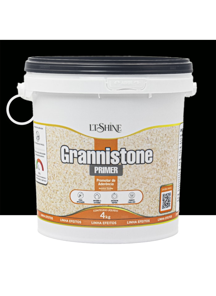 LT Shine Grannistone Primer Promotor de Aderência, 4KG Preto - Pronto para Uso, Fácil Aplicação