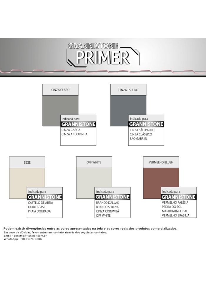 LT Shine Grannistone Primer Promotor de Aderência, 4KG Vermelho Blush - Pronto para Uso, Fácil Aplicação