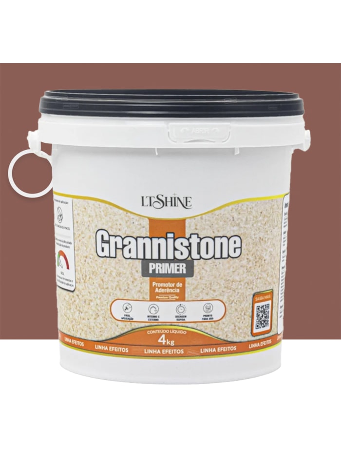 LT Shine Grannistone Primer Promotor de Aderência, 4KG Vermelho Blush - Pronto para Uso, Fácil Aplicação