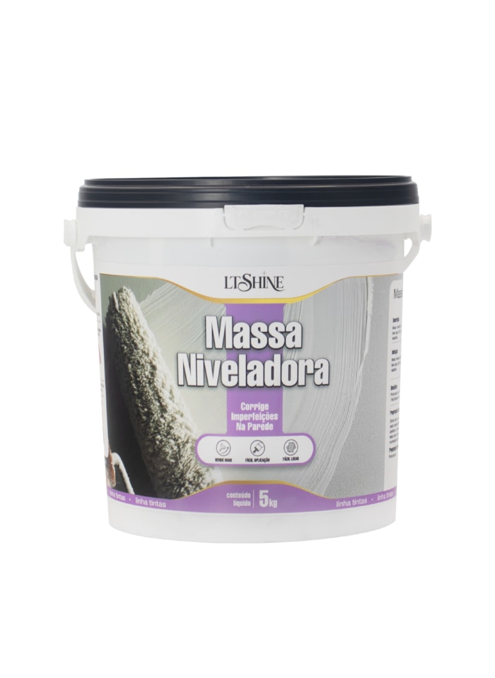 LT Shine Massa Niveladora, 5KG - Fácil Aplicação e Lixamento