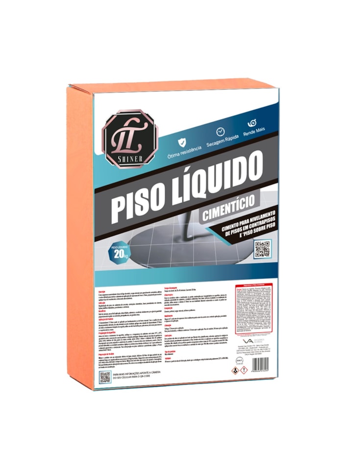 LT Shine Piso Liquido Cimentício Autonivelante 20KG Off White