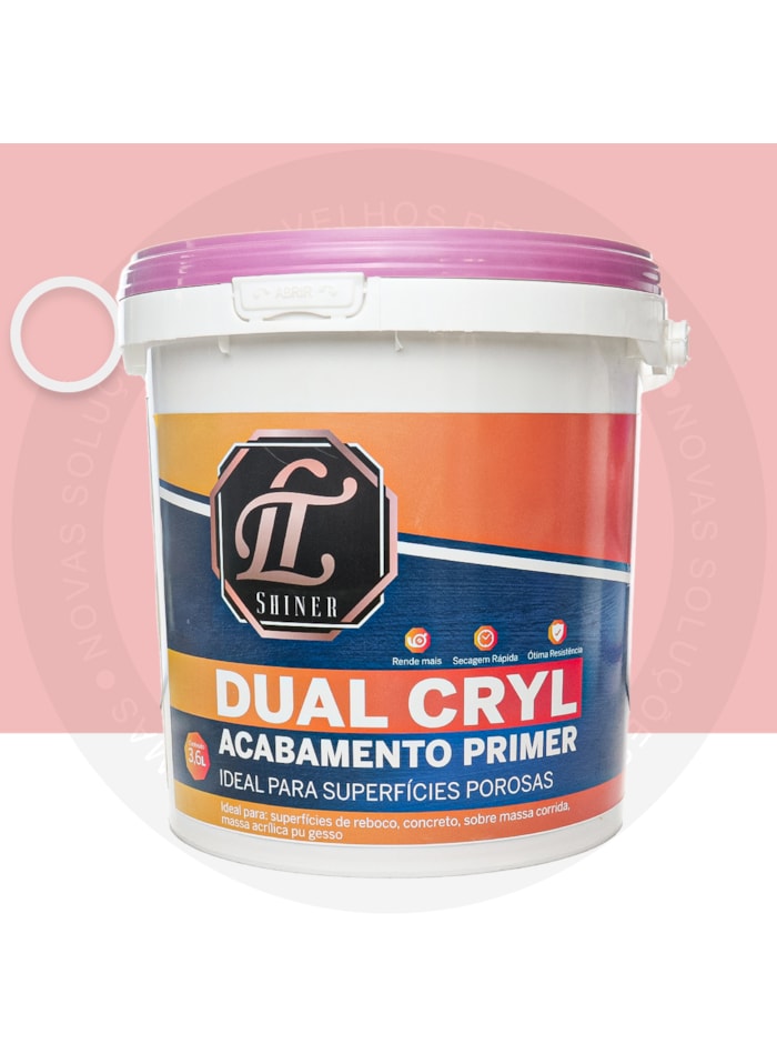 LT Shine Primer e Tinta para superficies porosas Dual Cryl 3,6L Quartzo Rosa