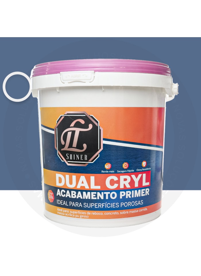 LT Shine Primer e Tinta para superficies porosas Dual Cryl 3,6L Safira